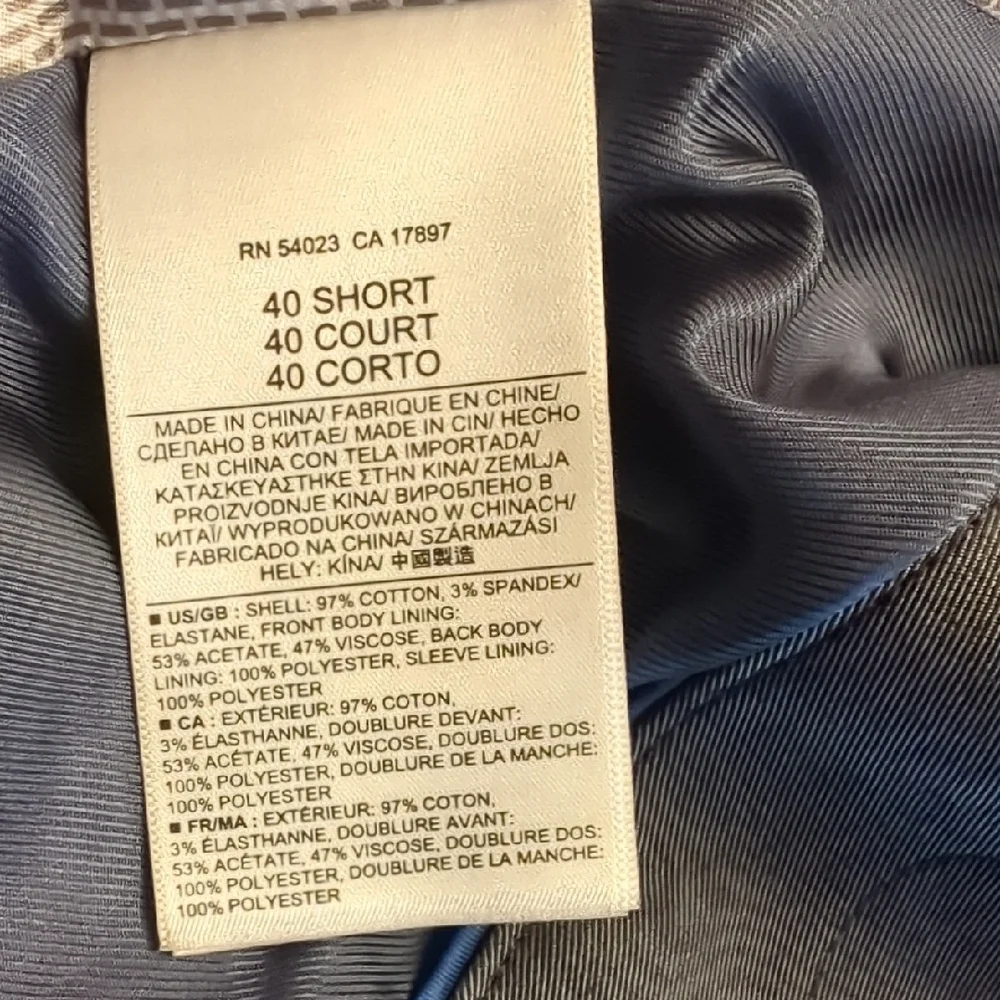 Banana Republic Men's Tailored Fit Blue/Gray Sport Coat 40S - Picture 9 of 11